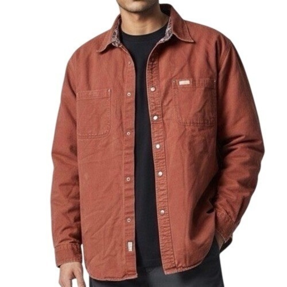 Carhartt Canvas Jacket Mens XLarge XL Red Flannel Lined S96 CLY Workwear Shacket